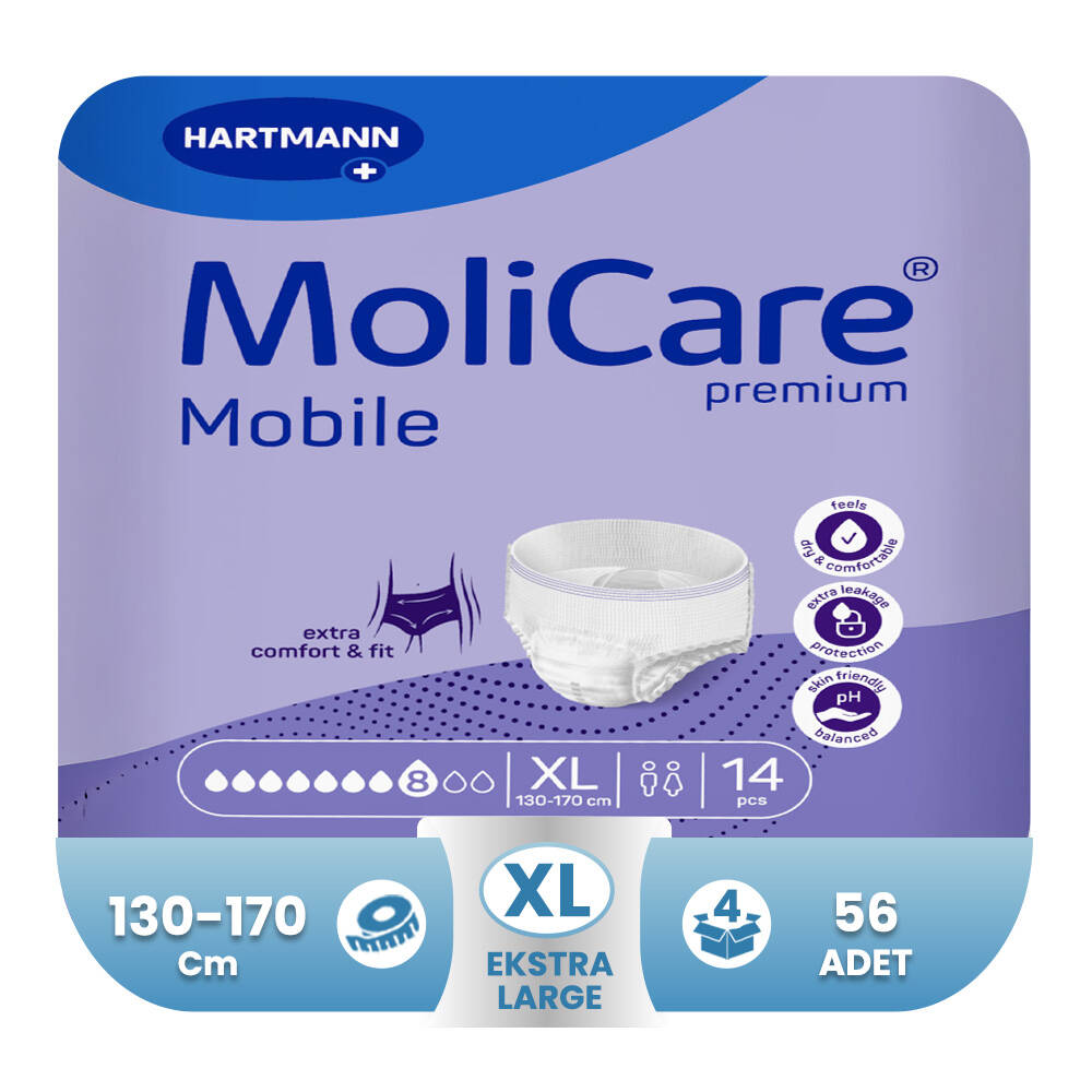 Molicare Premium Mobile Emici Külot 8 Damla XL-Extra Large Beden 56 Adet - 1