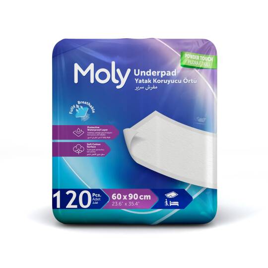 Moly Yatak Koruyucu Örtü 60×90 Cm 120 Adet