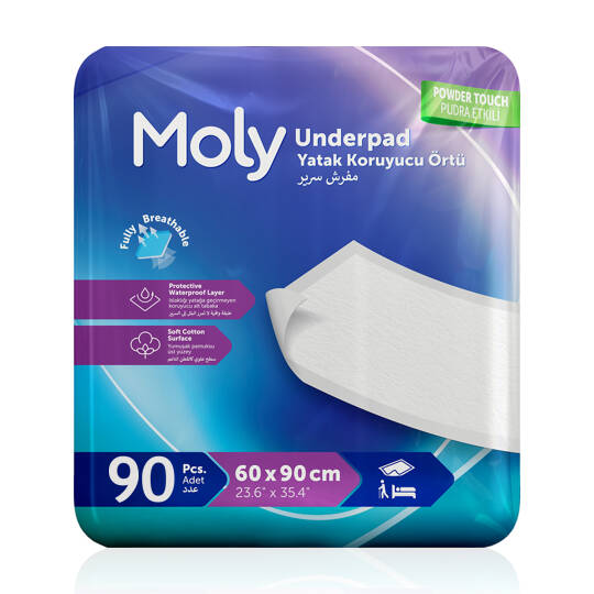 Moly Yatak Koruyucu Örtü 60×90 Cm 90 Adet