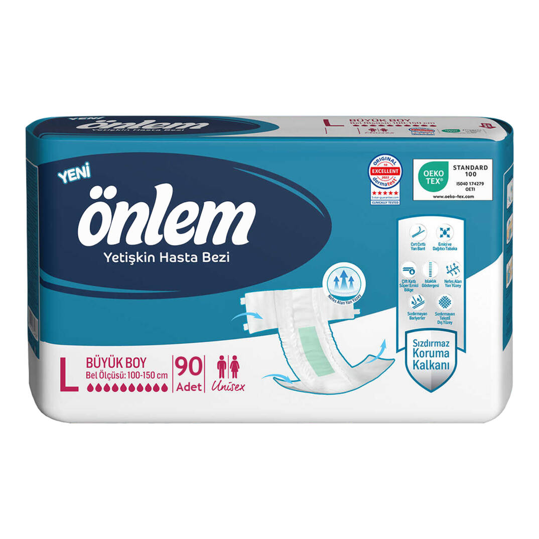 Önlem Belbantlı Hasta Bezi L-Large Beden 90 Adet - 1