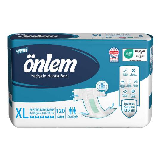 Önlem Belbantlı Hasta Bezi XL- Extra Large Beden 120 Adet