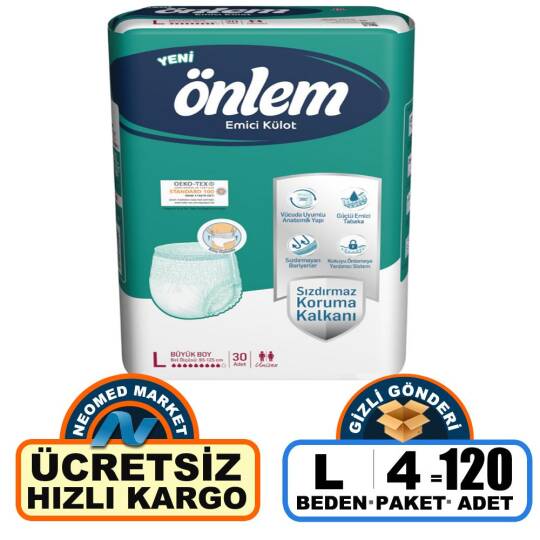 Önlem Emici Külot L-Large Beden 120 Adet