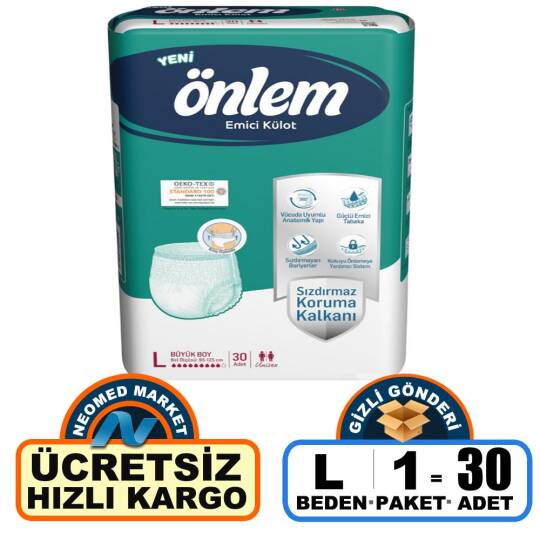 Önlem Emici Külot L-Large Beden 30 Adet