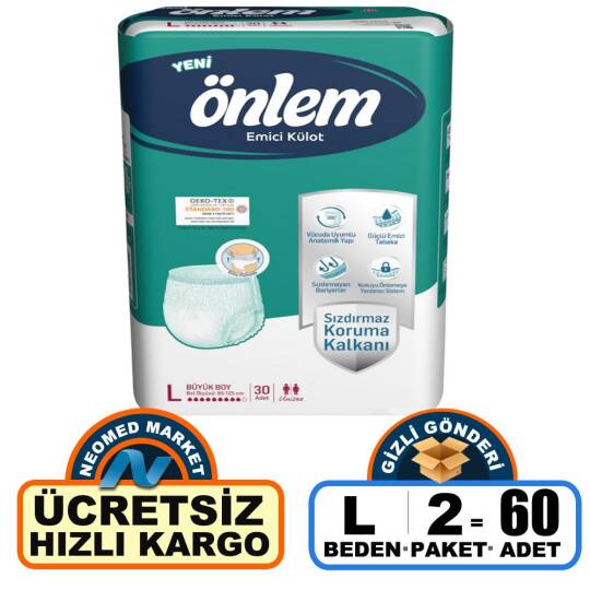 Önlem Emici Külot L-Large Beden 60 Adet