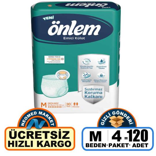 Önlem Emici Külot M-Medium Beden 120 Adet