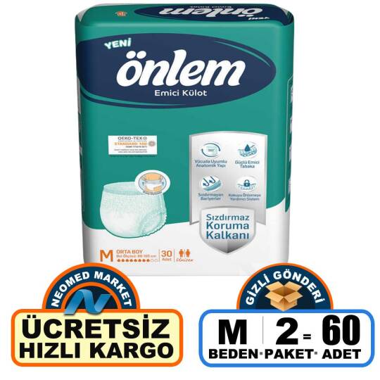 Önlem Emici Külot M-Medium Beden 60 Adet