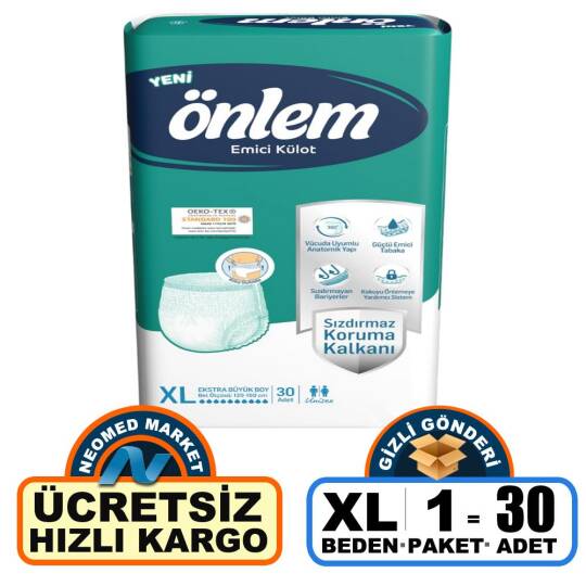 Önlem Emici Külot XL-Extra Large Beden 30 Adet