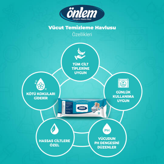 Önlem Vücut Temizleme Havlusu 150 Adet - 2