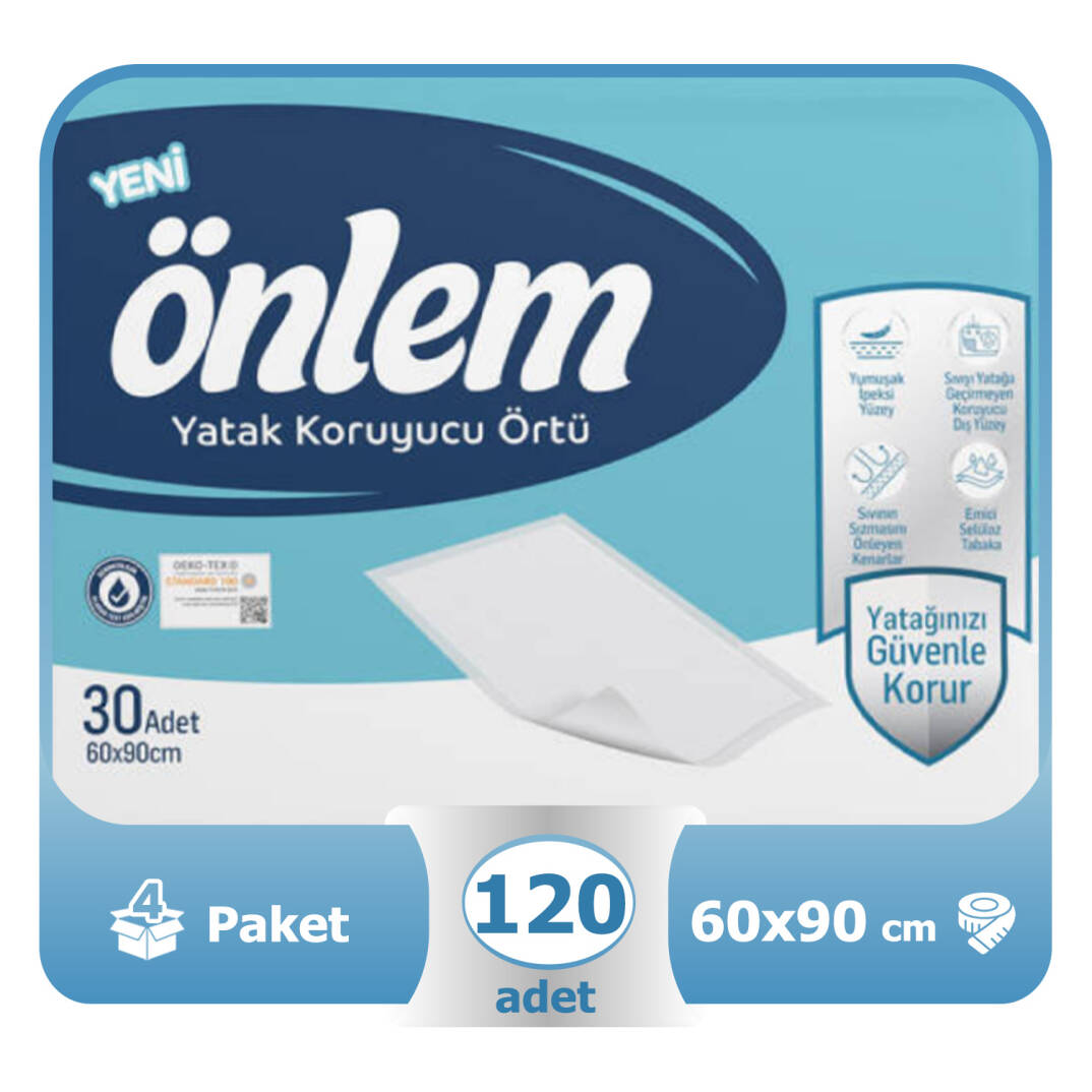 Önlem Yatak Koruyucu Örtü 60x90 Cm 120 Adet - 1