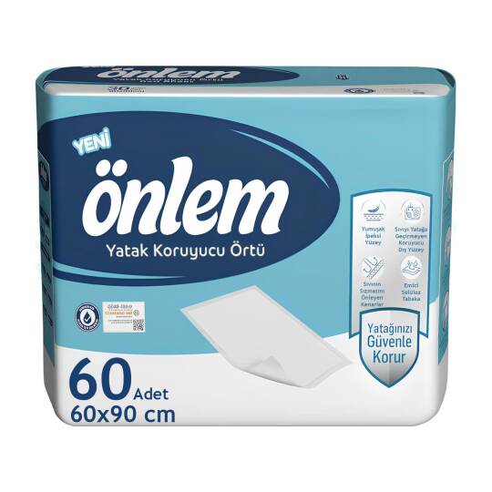 Önlem Yatak Koruyucu Örtü 60x90 Cm 60 Adet