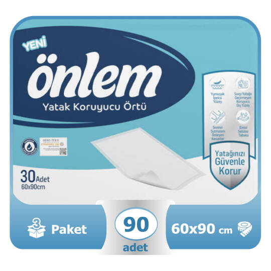 Önlem Yatak Koruyucu Örtü 60x90 Cm 90 Adet