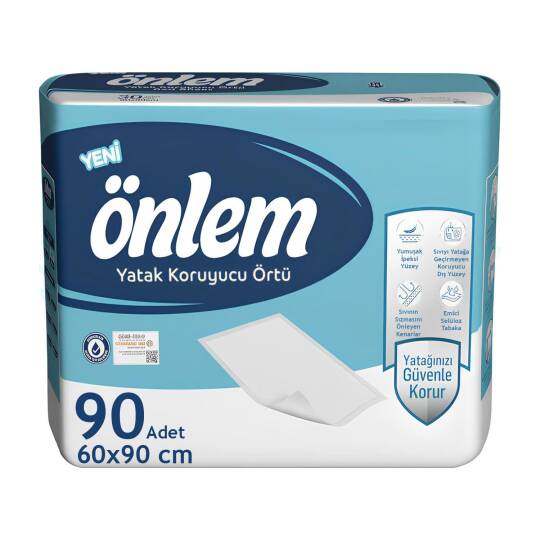 Önlem Yatak Koruyucu Örtü 60x90 Cm 90 Adet