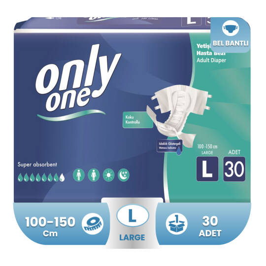 Onlyone Belbantlı Hasta Bezi L-Large 30 Adet