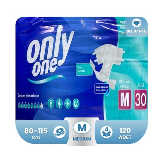 Onlyone Belbantlı Hasta Bezi M-Medium Beden 120 Adet