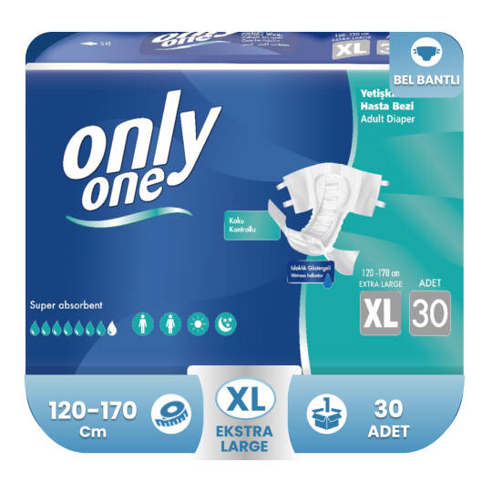 Onlyone Belbantlı Hasta Bezi XL-Extra Large Beden 30 Adet