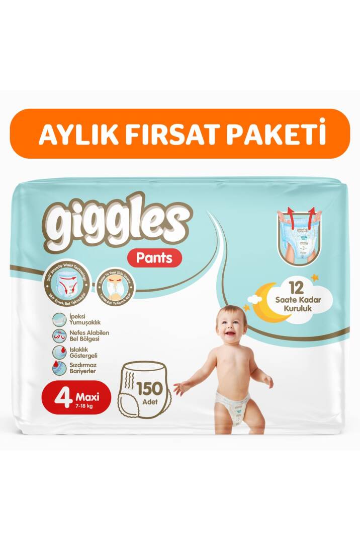 Pants Külotlu Bebek Bezi 4 Numara Maxi 150 Adet - 1