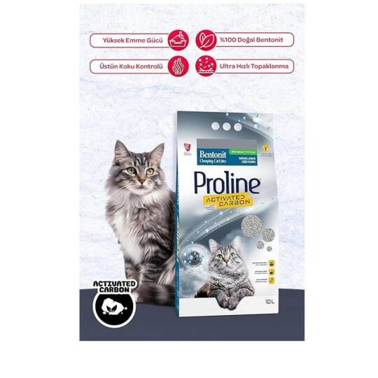 Proline Kedi Kumu AKTİF KARBONLU 10 LT