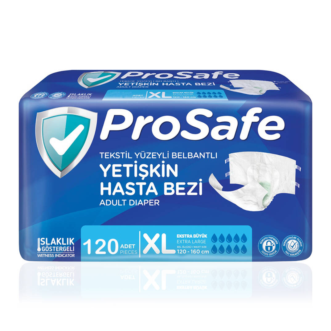 Prosafe Bel Bantlı Hasta Bezi XL-Extra Large Beden 120 Adet - 1