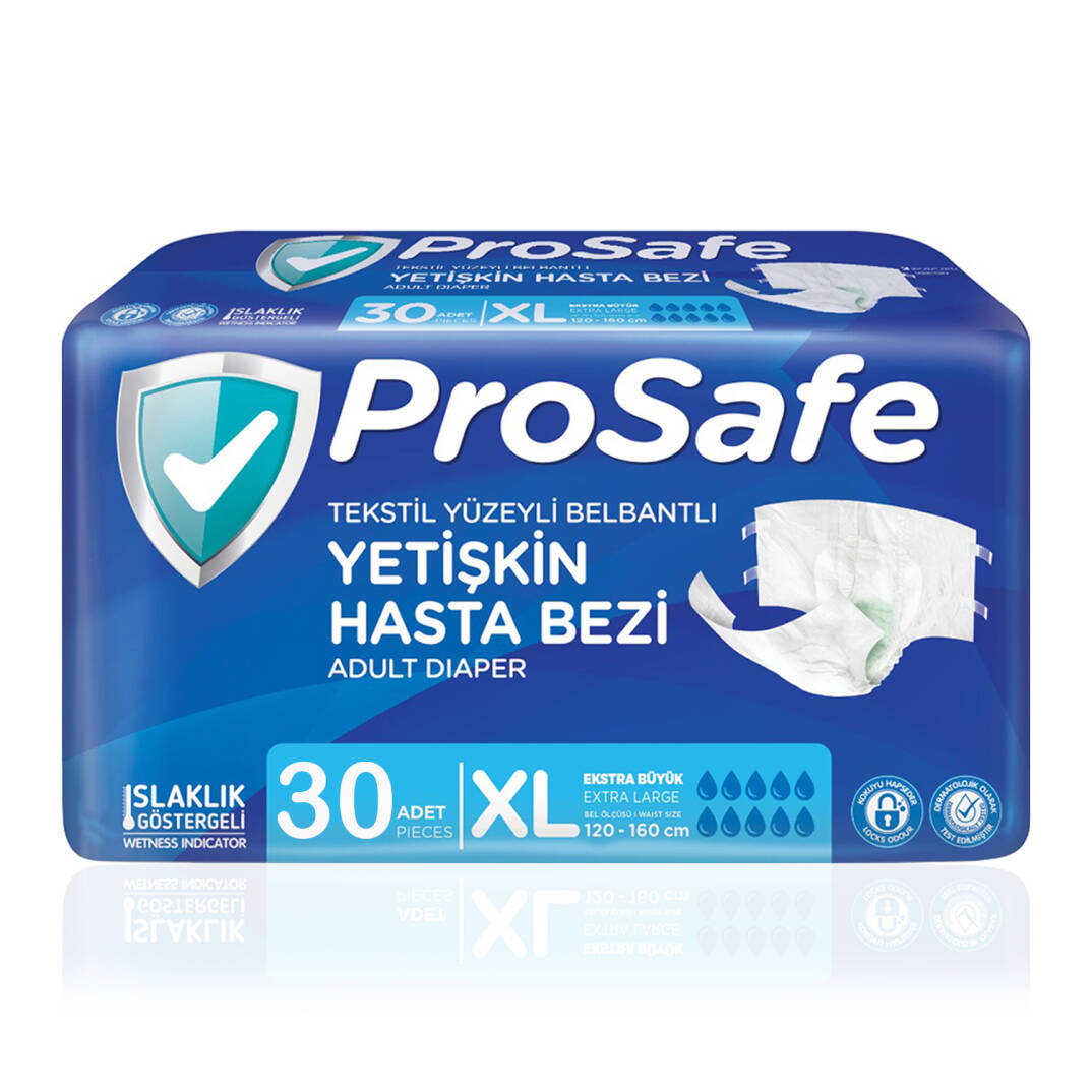 Prosafe Bel Bantlı Hasta Bezi XL-Extra Large Beden 30 Adet - 1
