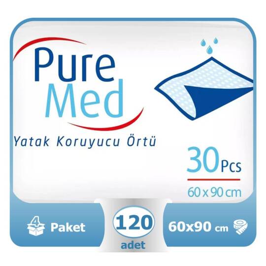 Puremed Yatak Koruyucu Örtü 60X90 Cm 120 Adet