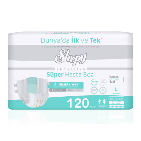 Sleepy Belbantlı Hasta Bezi L-Large Beden 120 Adet