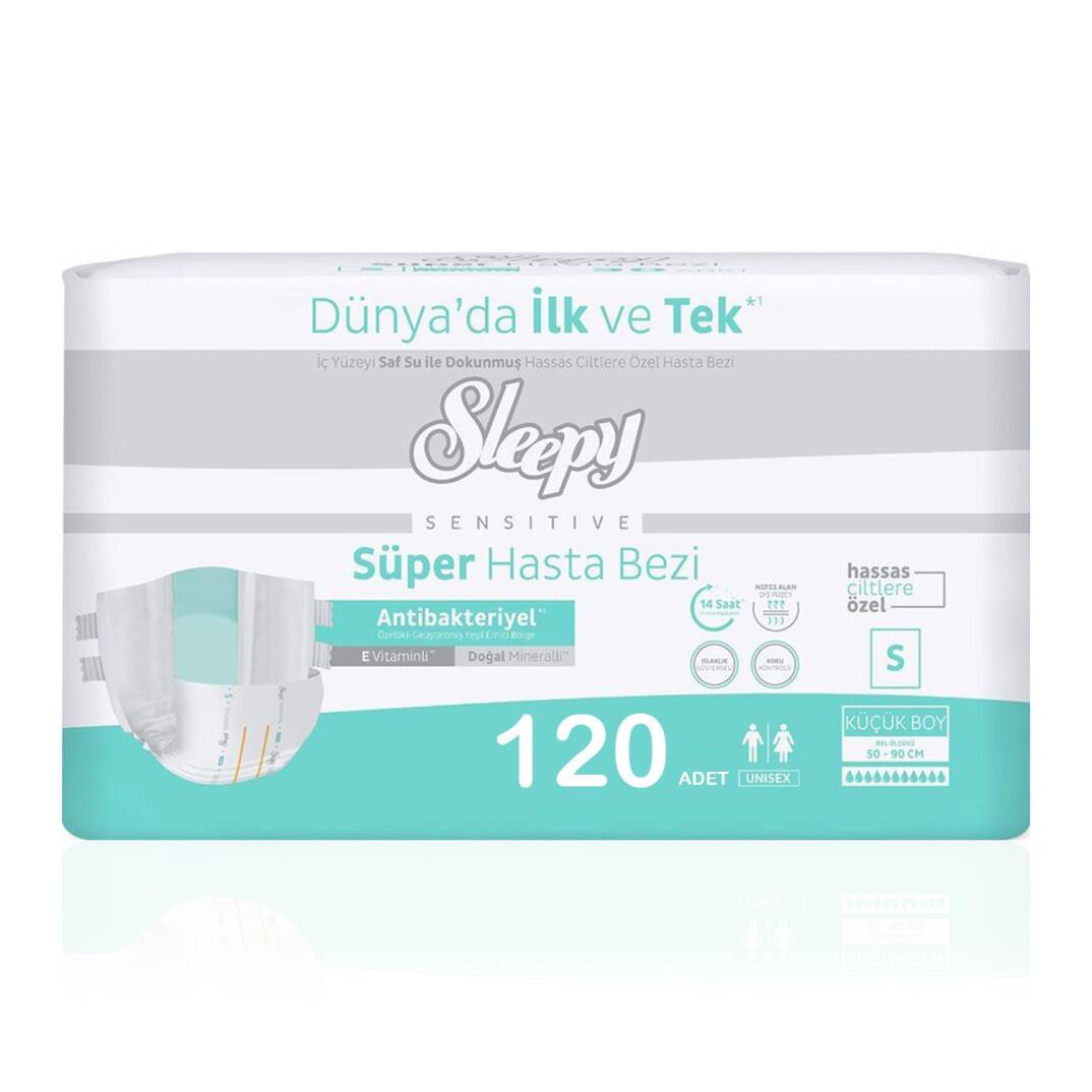 Sleepy Belbantlı Hasta Bezi S-Small Beden 120 Adet - 1