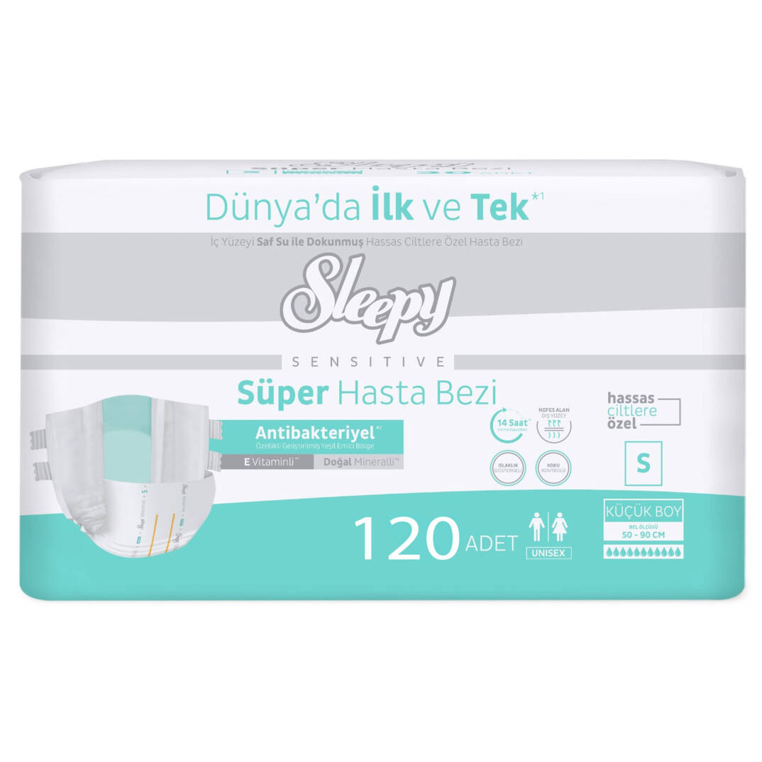 Sleepy Belbantlı Hasta Bezi S-Small Beden 120 Adet - 1