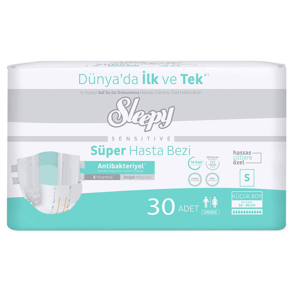 Sleepy Belbantlı Hasta Bezi S-Small Beden 30 Adet - 1