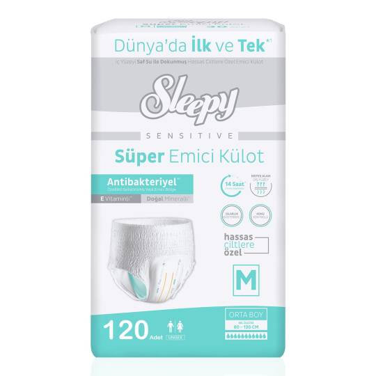 Sleepy Süper Emici Külot M-Medium Beden 120 Adet