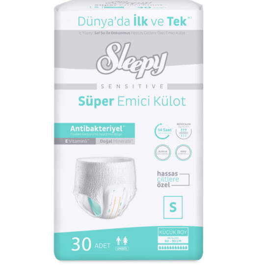 Sleepy Süper Emici Külot S-Small Beden 30 Adet