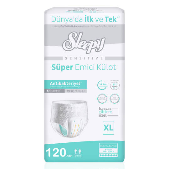Sleepy Süper Emici Külot XL-Extra Large Beden 120 Adet