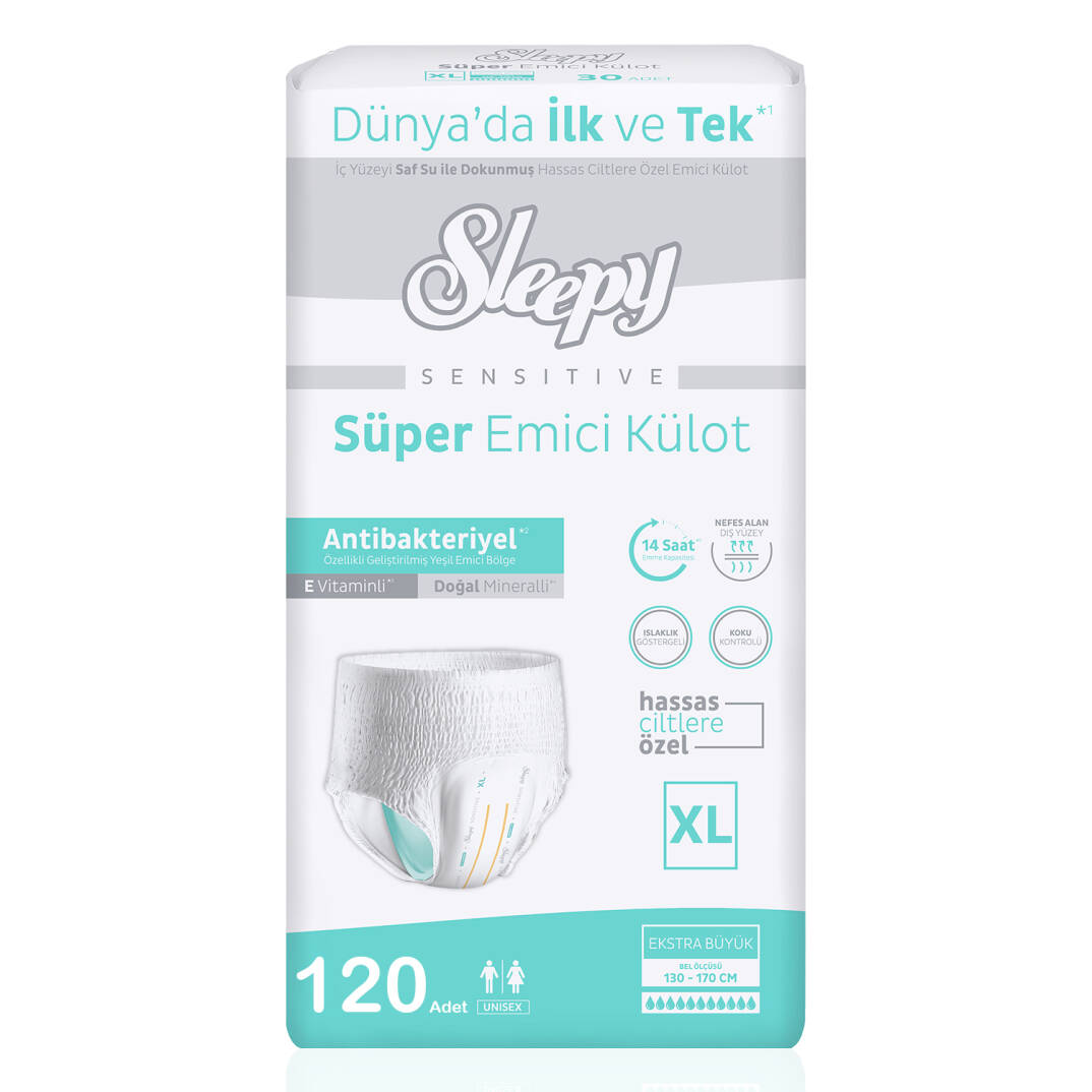 Sleepy Süper Emici Külot XL-Extra Large Beden 120 Adet - 1