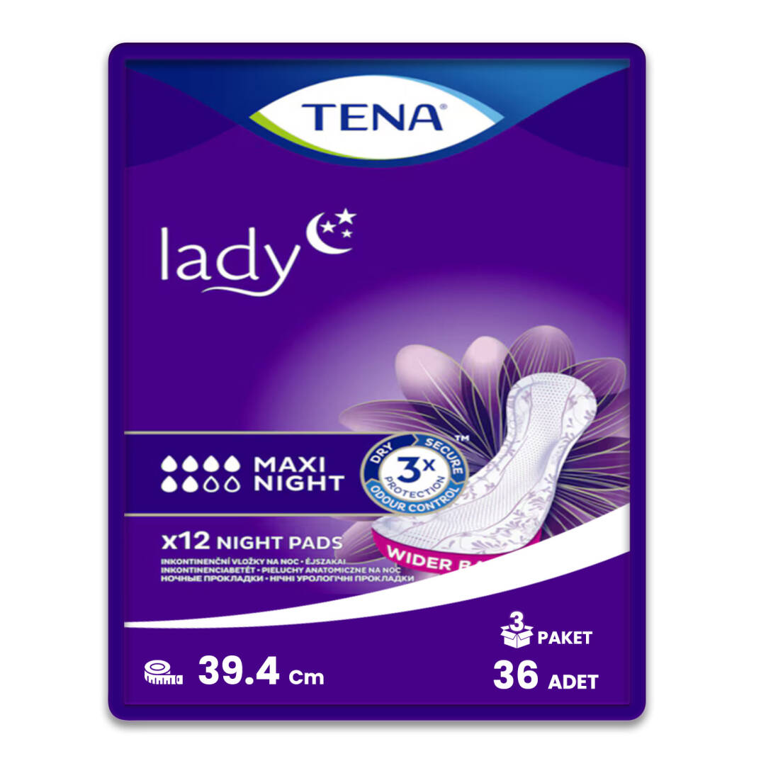 Tena Lady Maxi Night Kadın Mesane Pedi 36 Adet - 6