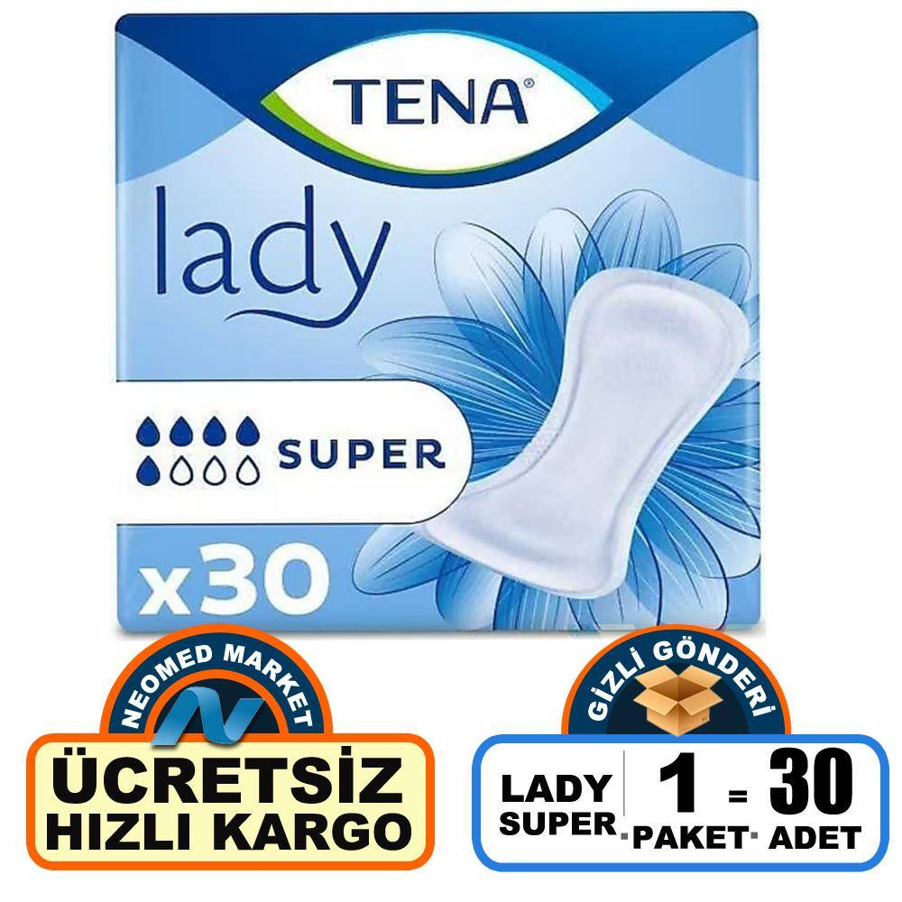 Tena Lady Süper Kadın Mesane Pedi 30 Adet - 1
