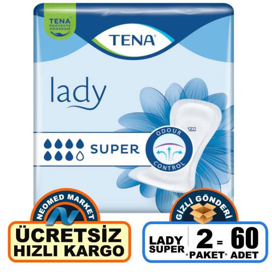 Tena Lady Süper Kadın Mesane Pedi 60 Adet