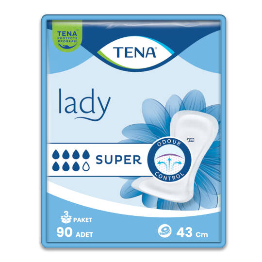 Tena Lady Süper Kadın Mesane Pedi 90 Adet
