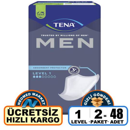 Tena Men Level 1 Erkek Mesane Pedi 48 Adet