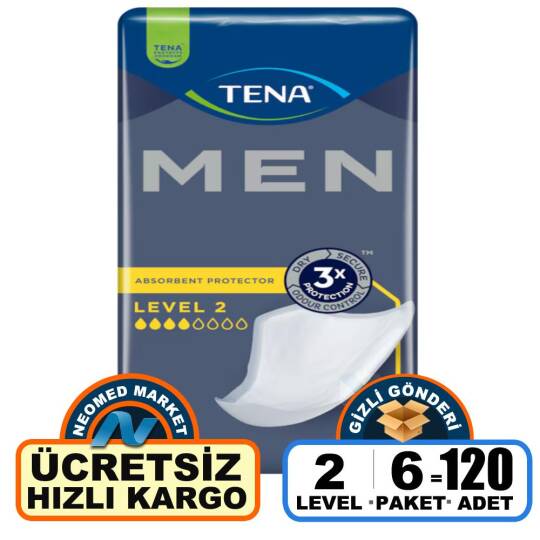 Tena Men Level 2 Erkek Mesane Pedi 120 Adet