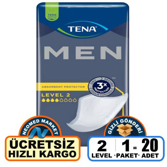 Tena Men Level 2 Erkek Mesane Pedi 20 Adet