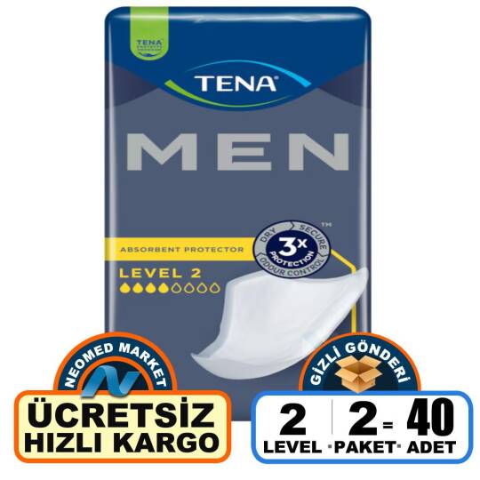 Tena Men Level 2 Erkek Mesane Pedi 40 Adet