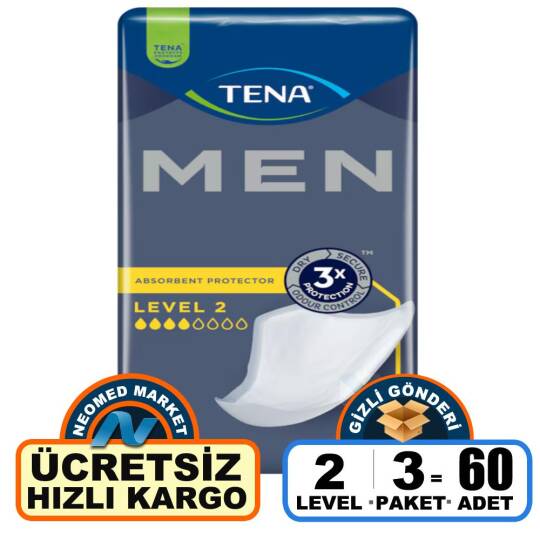 Tena Men Level 2 Erkek Mesane Pedi 60 Adet