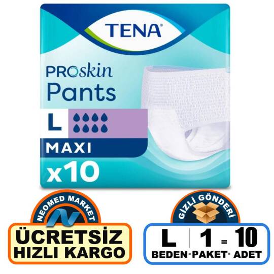 Tena Pants Maxi Emici Külot 8 Damla L-Large 10 Adet