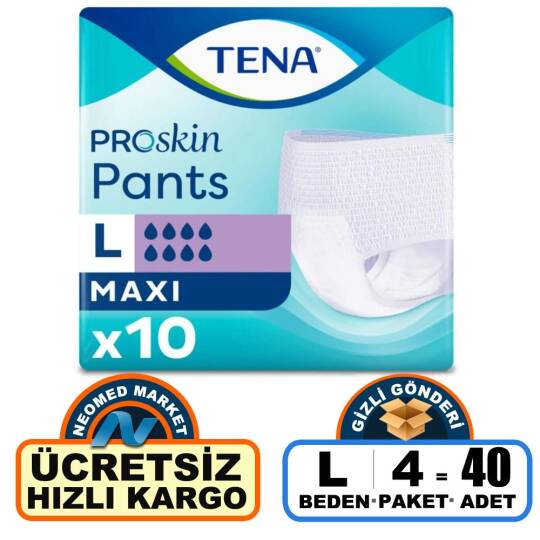 Tena Pants Maxi Emici Külot 8 Damla L-Large 40 Adet