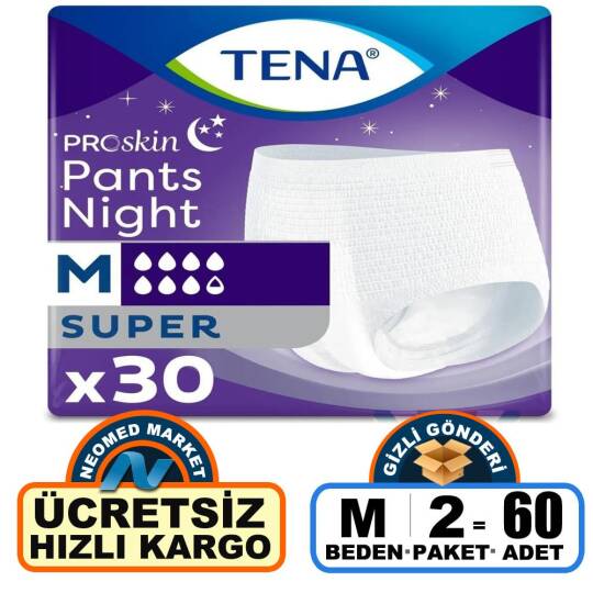 Tena Proskin Pants Night Gece İçin Emici Külot M-Medium Beden 60 Adet