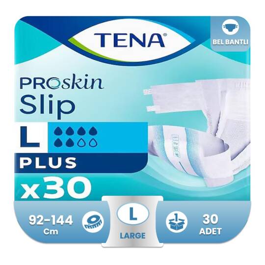 Tena Proskin Slip Plus Belbantlı Hasta Bezi L-Large Beden 30 Adet