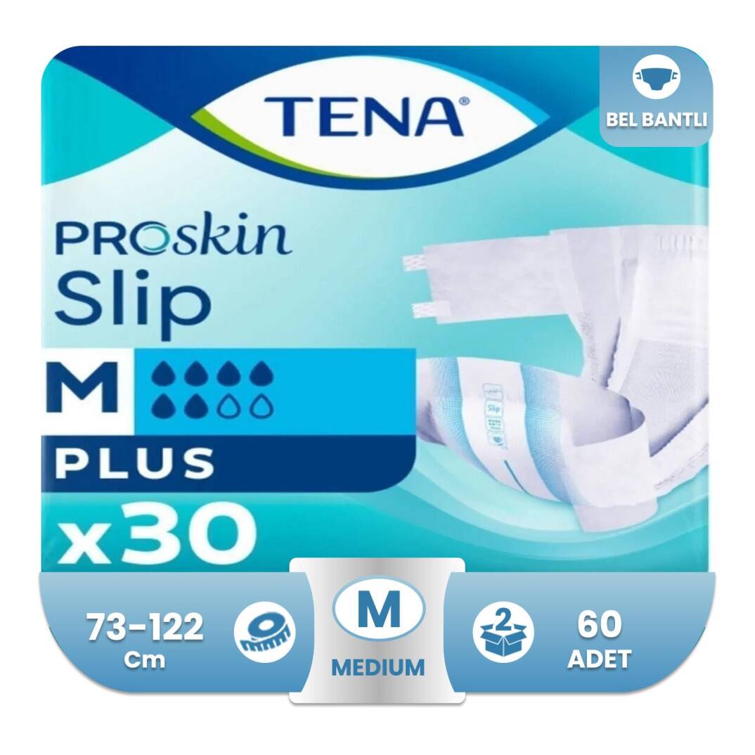 Tena Proskin Slip Plus Belbantlı Hasta Bezi M-Medium Beden 60 Adet - 1