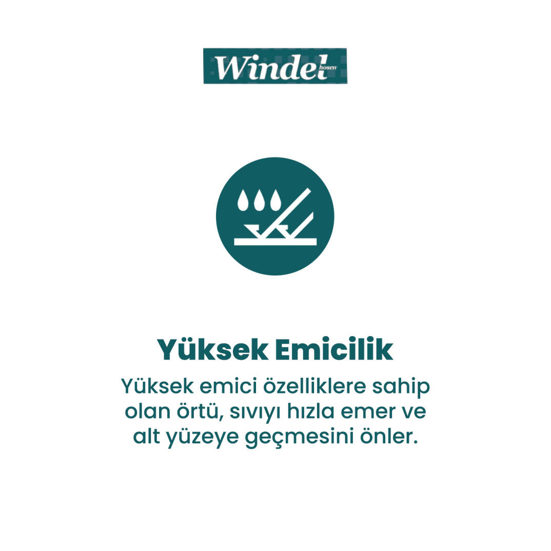 Windelhose Yatak Koruyucu Örtü  60x90 Cm 120 Adet - 3