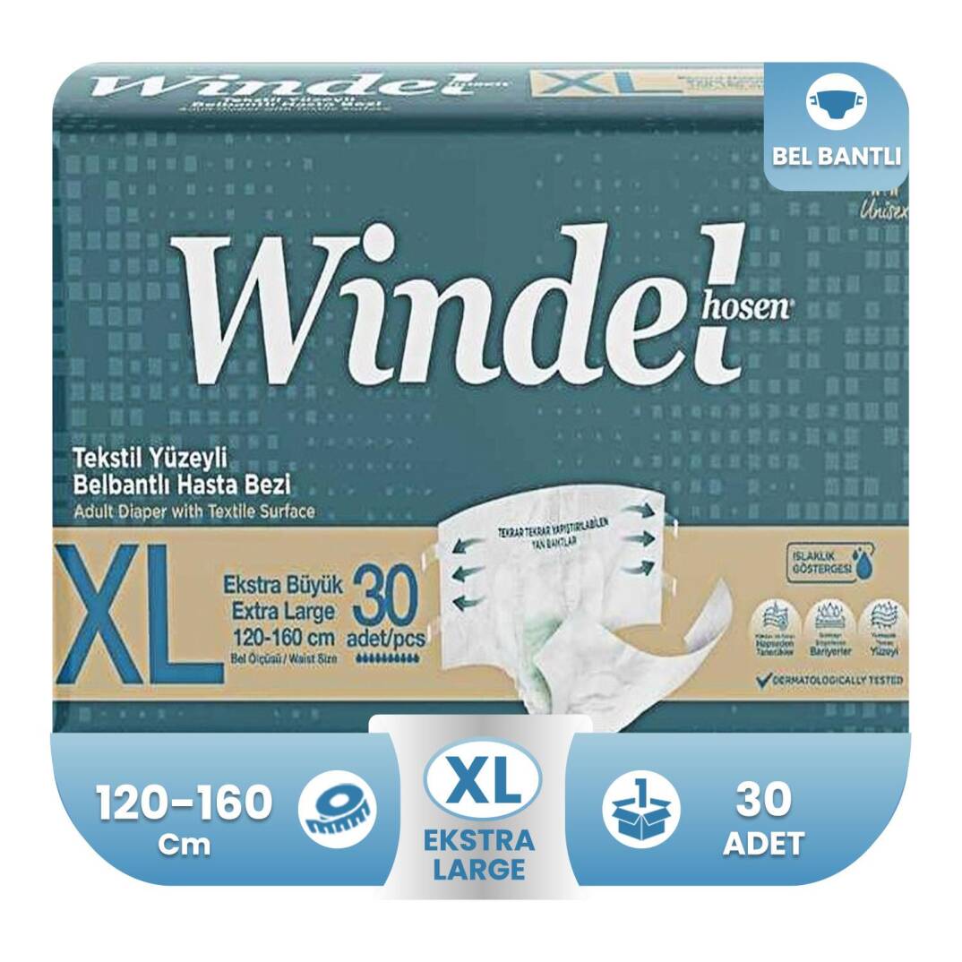 Windelhosen Belbantlı Hasta Bezi XL-Extra Large Beden 30 Adet - 1